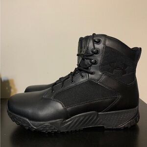 NEW Under Armour UA Stellar TAC WP Sz 13 Wide 2E Waterproof Black Tactical Boots